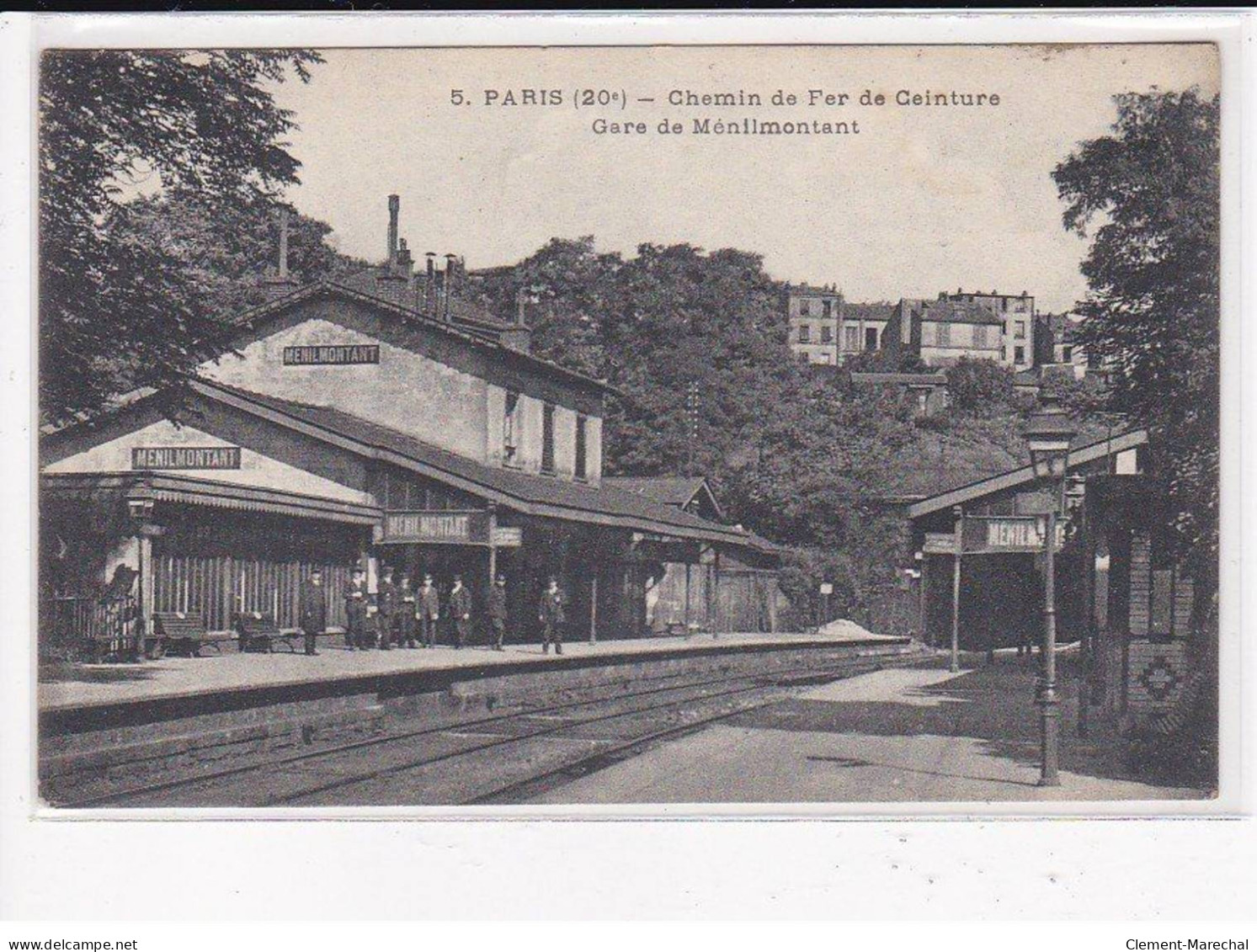 PARIS 20ème Arrondissement : Chemin De Fer De Ceinture, Gare De Ménilmontant - Très Bon état - Arrondissement: 20