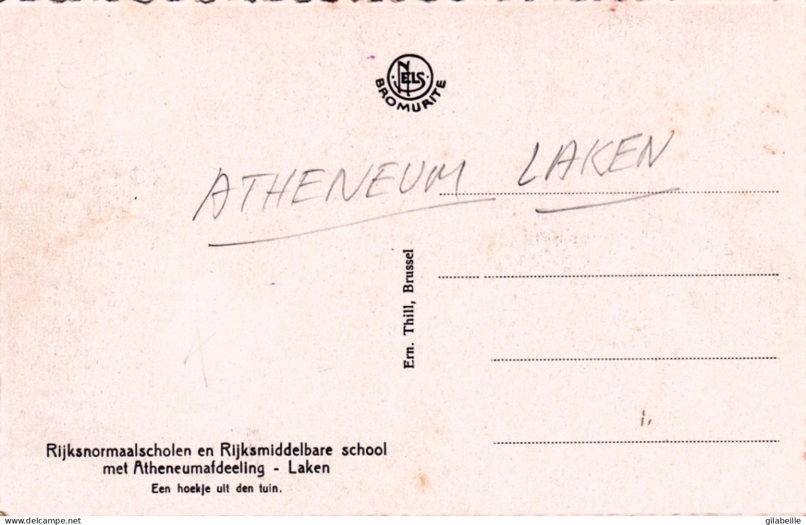 LAEKEN - BRUXELLES -  Atheneum -  Rijksnormaalscholen En Rijksmiddelbare School Met Atheneum Afdeling - Laeken