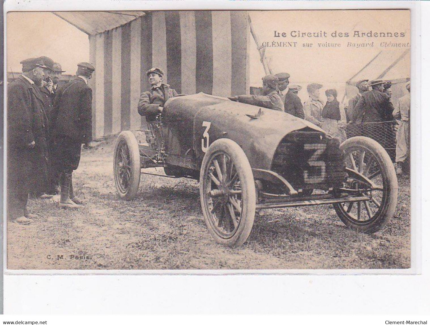 Le Circuit Des Ardennes - Clément Sur Voiture Bayard Clément - Très Bon état - Altri & Non Classificati