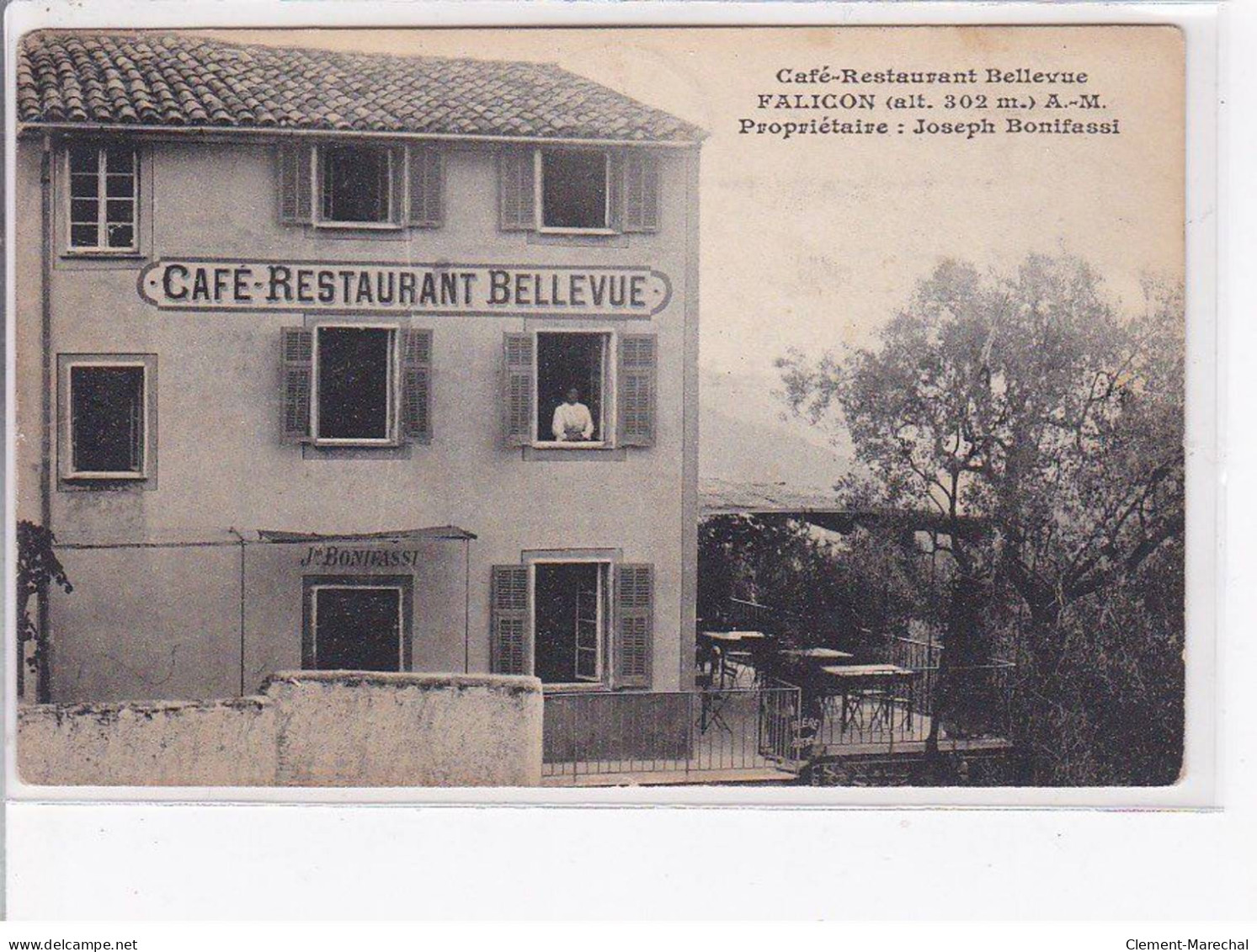 FALICON - Café Restaurant Bellevue - Propriétaire : Joseph Bonifassi - état - Other & Unclassified