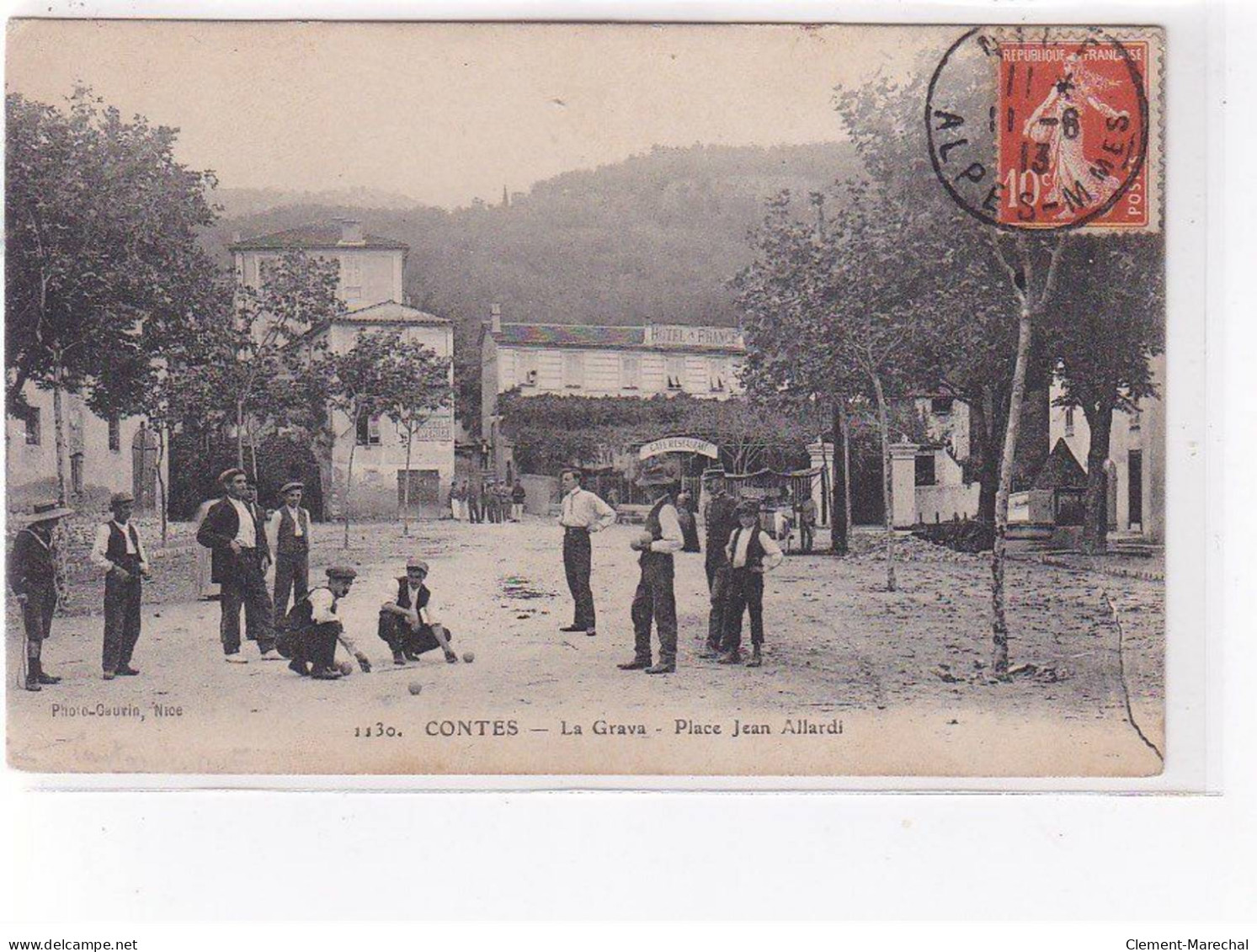 CONTES - La Grava - Place Jean Allardi  - Jeu De Boules - état - Contes