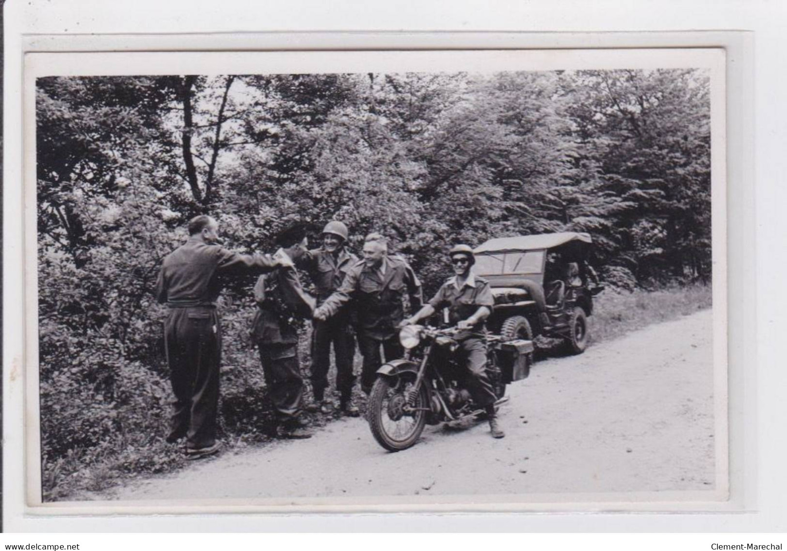 MOTO : Carte Photo De Militaires (automobile) - Très Bon état - Motorräder