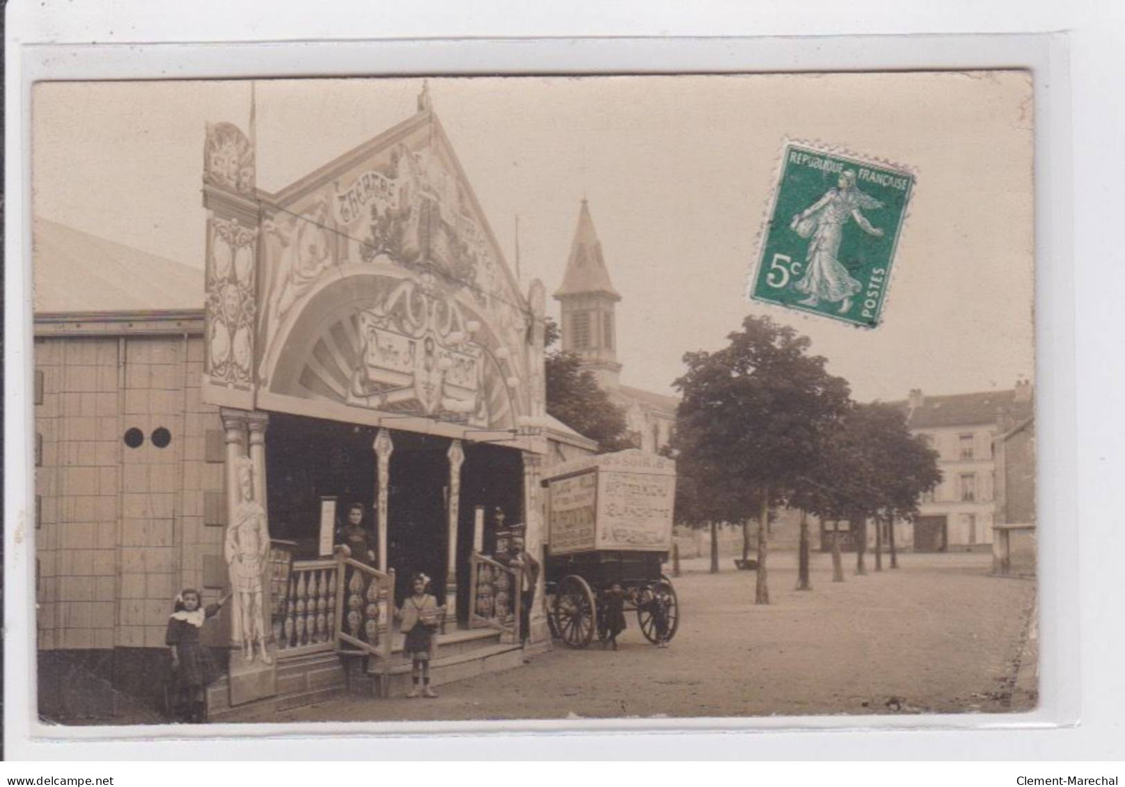 THEATRE : Carte Photo Du THEATRE DES VARIETES - BUCHENET (autographe)- Très Bon état - Théâtre