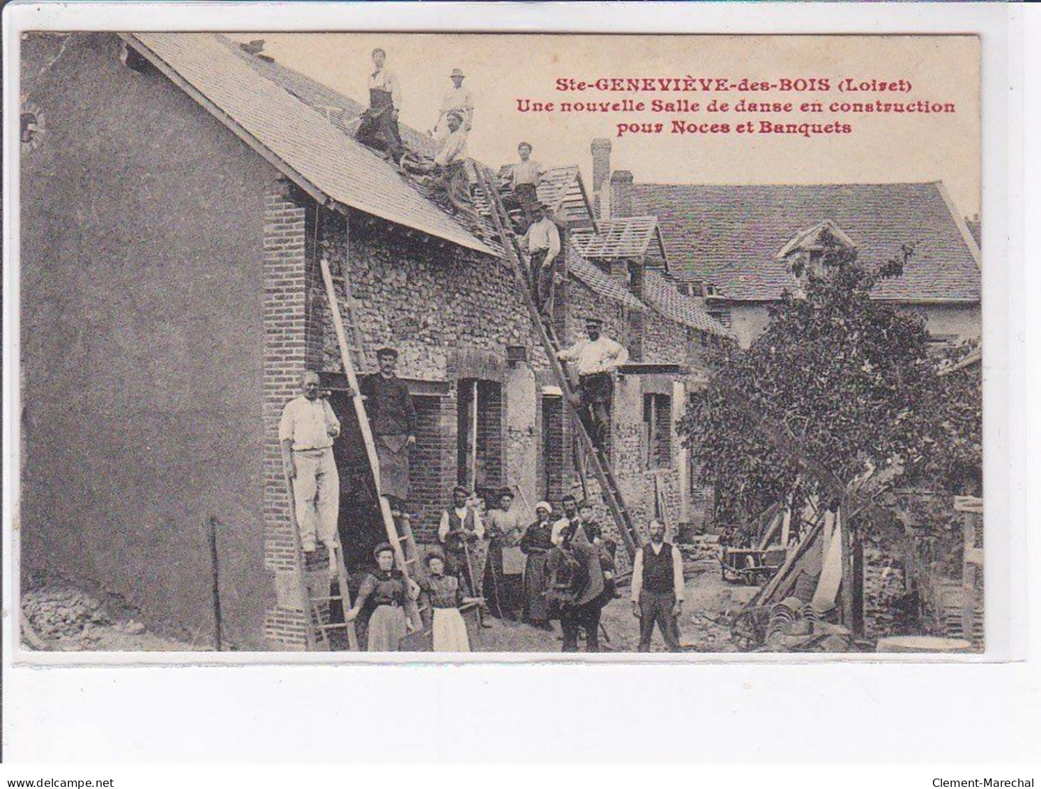 SAINTE-GENEVIEVE-DES-BOIS - Une Nouvelle Salle De Danse En Construction Pour Noces Et Banquets - état - Andere & Zonder Classificatie