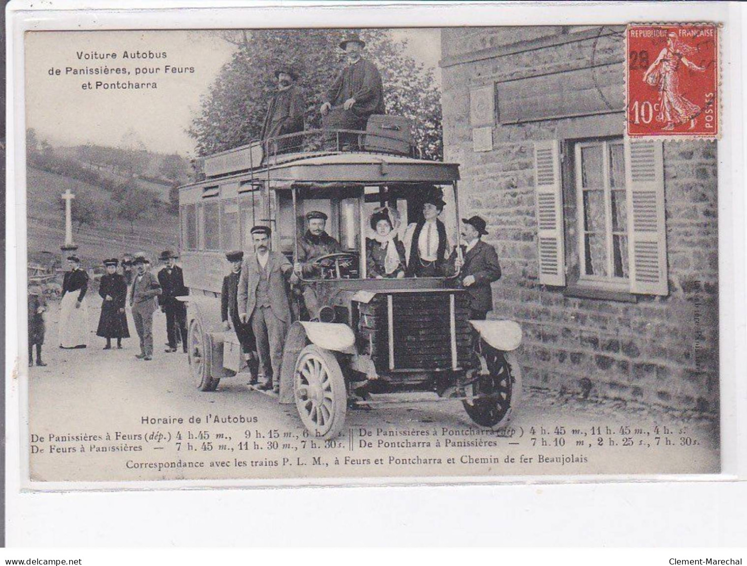 Voiture Autobus De Panissières Pour Feurs Et Pontcharra - Très Bon état - Other & Unclassified