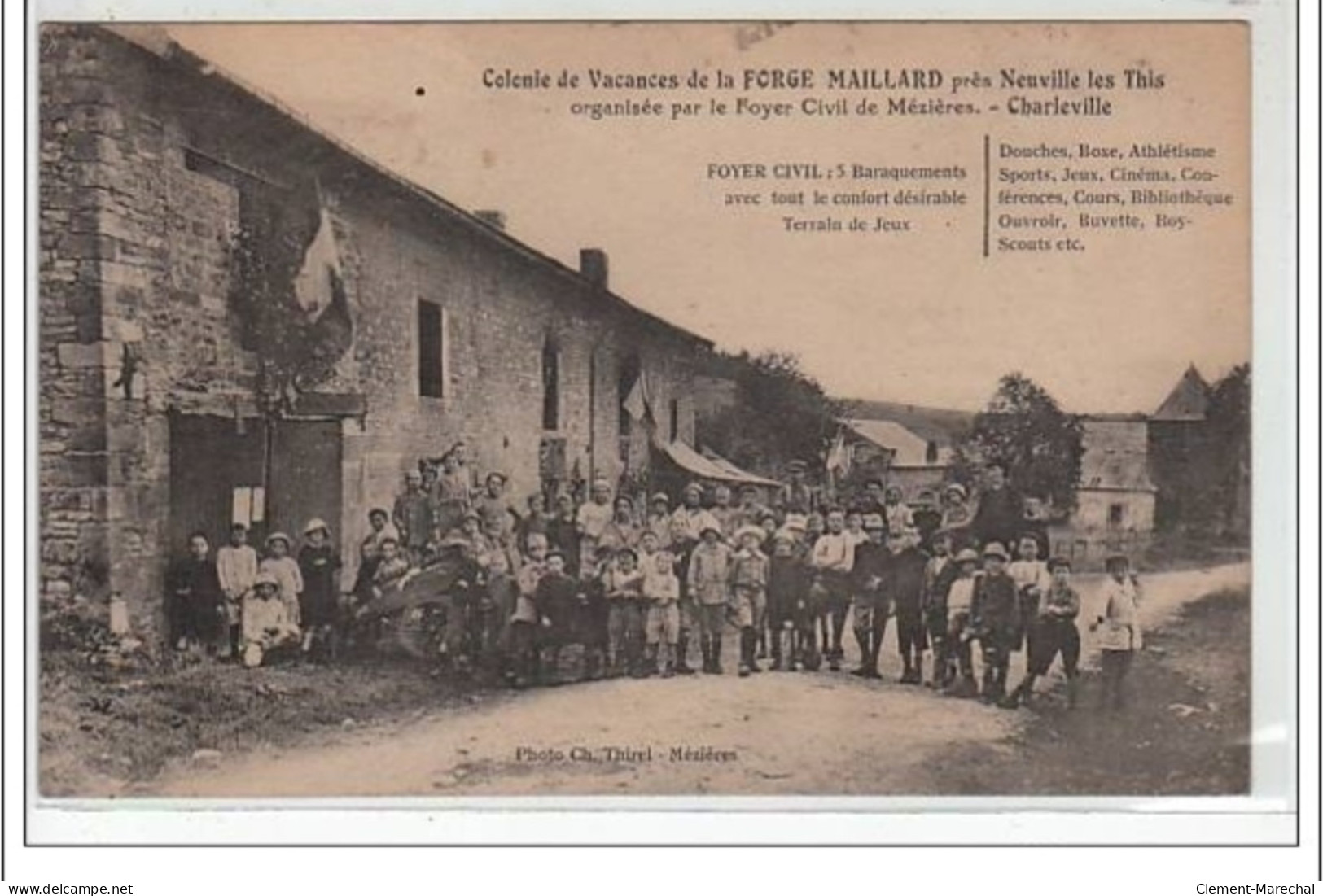 FORGE MAILLARD : Colonie De Vacances - Près De Neuville Les This - Le Réfectoire - Très Bon état - Sonstige & Ohne Zuordnung