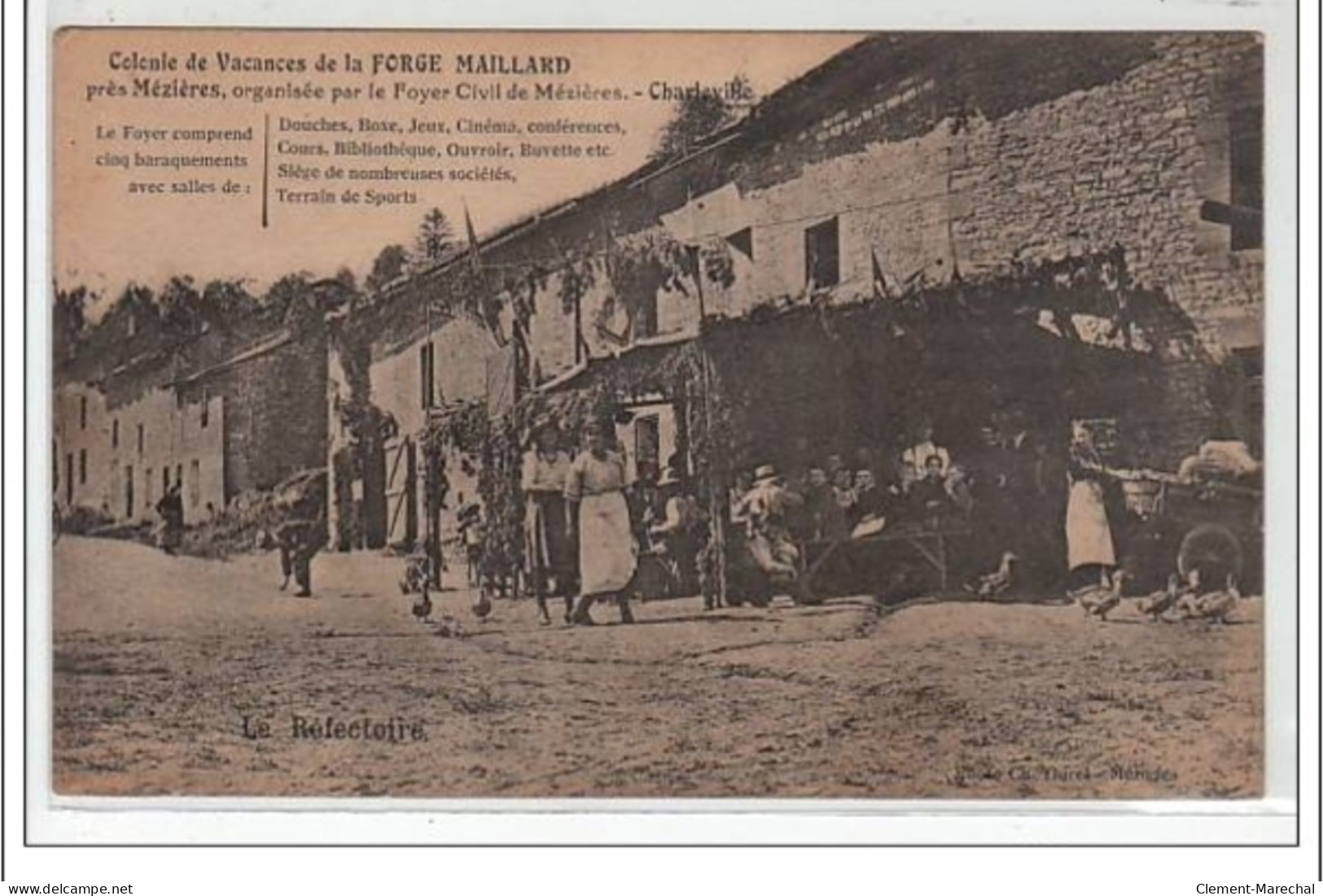 FORGE MAILLARD : Colonie De Vacances - Près De Mézières - Le Réfectoire - Très Bon état - Sonstige & Ohne Zuordnung