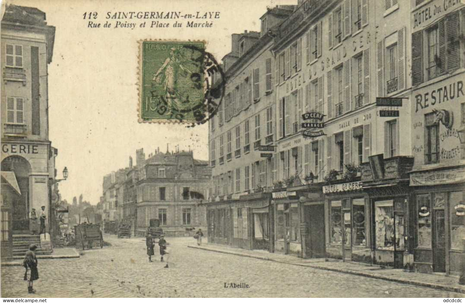 SAINT GERMAIN En LAYE  Rue De Poissy Et Place Du Marché Commerces RV - St. Germain En Laye