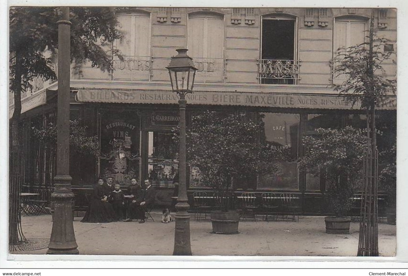 PANTIN : Carte Photo Du Café Restaurant Garreiron Au 61 Rue Hoche Vers 1910 - Très Bon état - Pantin