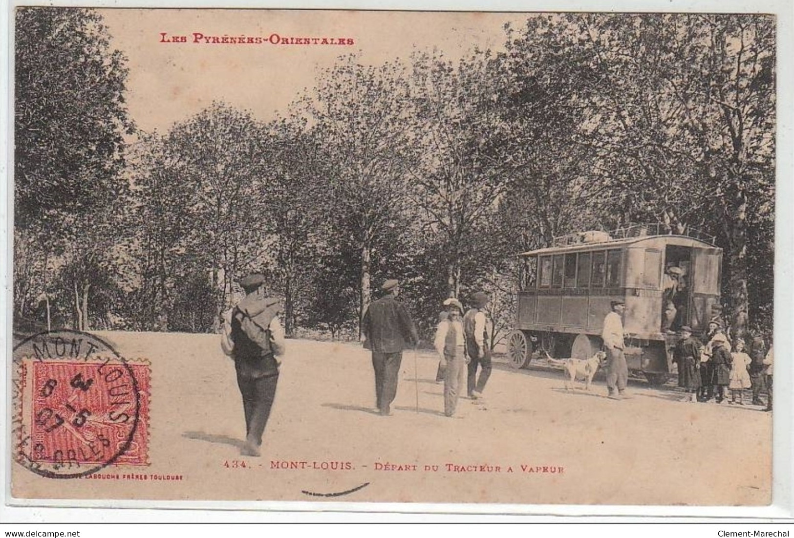 MONT LOUIS :  Départ Du Tracteur A Vapeur (autobus) (LABOUCHE) - Très Bon état - Andere & Zonder Classificatie