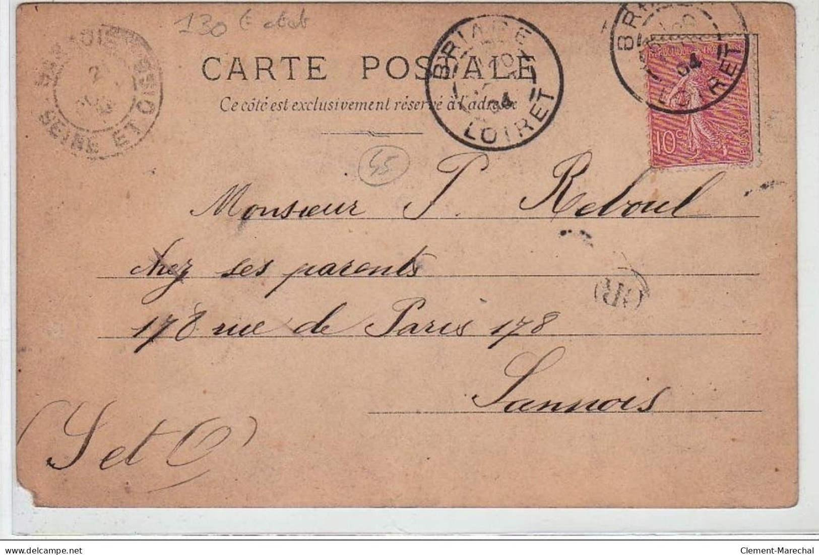 Carte Photo D'un Poisson Pris Dans La Loire En 1904 - Bon état (un Coin Manquant) - Other & Unclassified