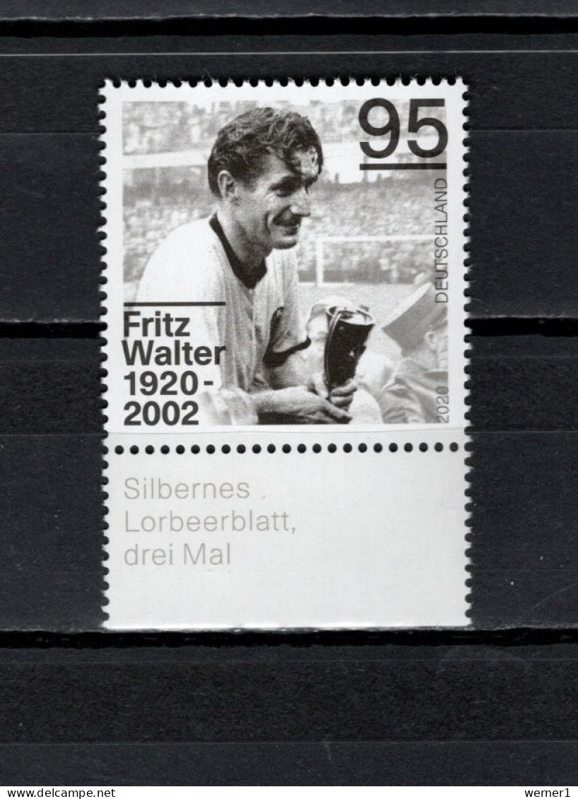 Germany 2020 Football Soccer Fritz Walter Birthday Centenary Stamp MNH - Unused Stamps