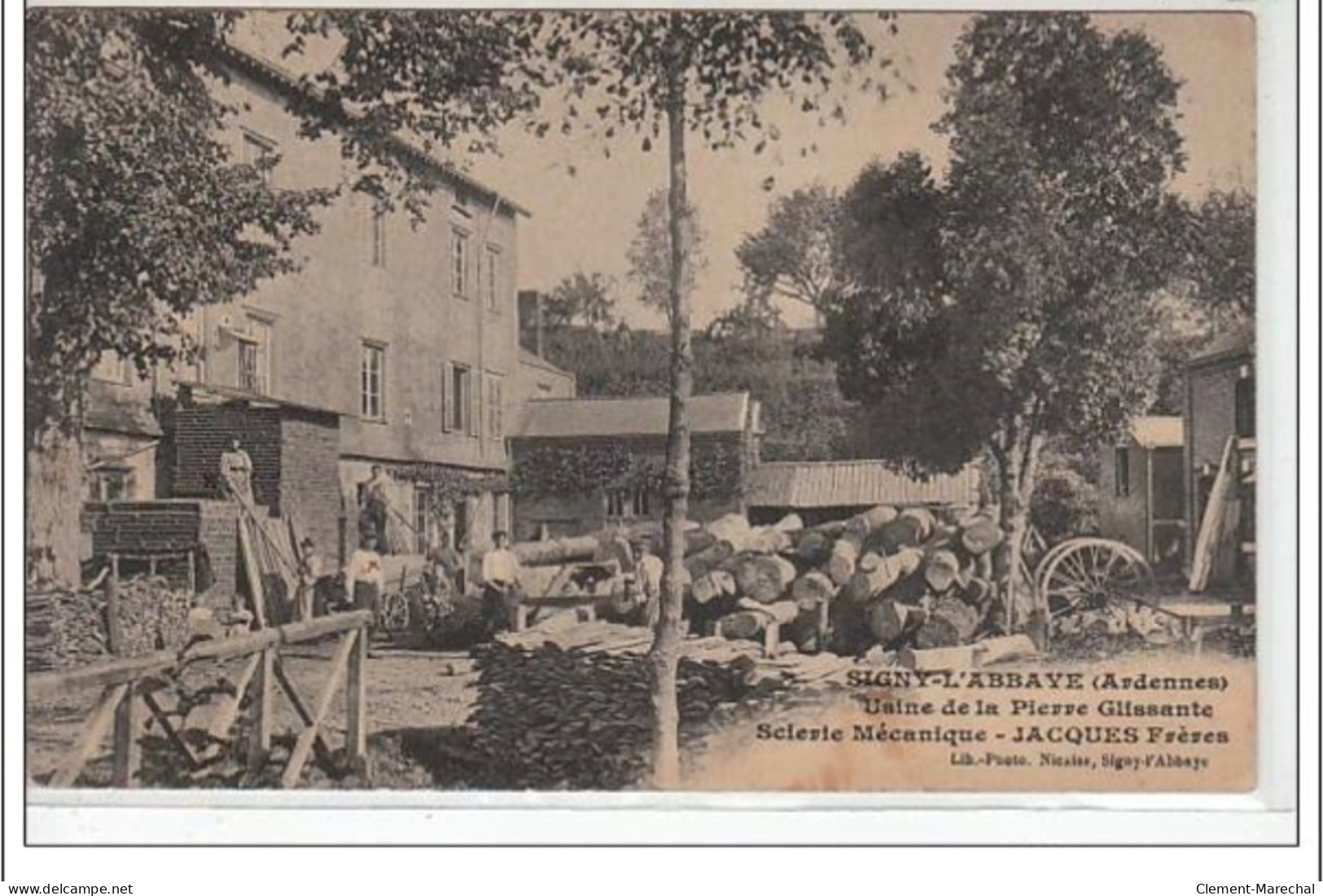 SIGNY L'ABBAYE - Usine De La Pierre Glissante - Scierie Mécanique - Jacques Frères - Très Bon état - Andere & Zonder Classificatie