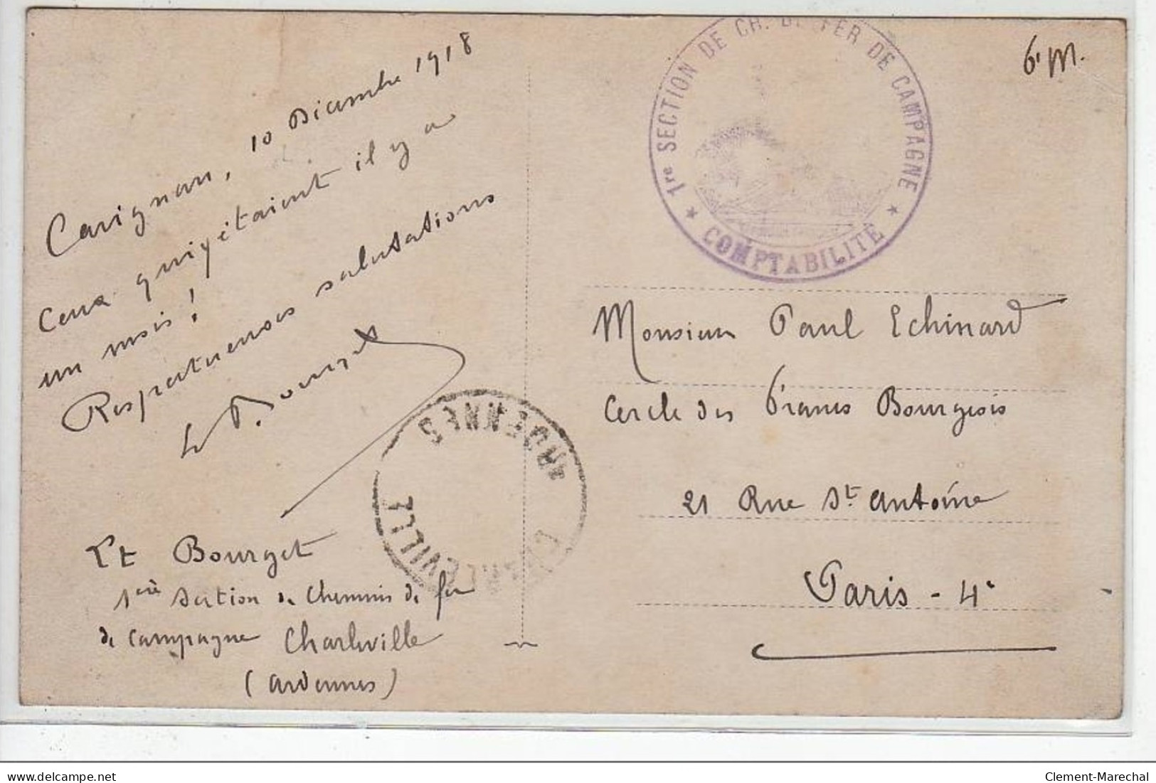 CARIGNAN : Carte Photo Vers 1918 - Très Bon état - Other & Unclassified