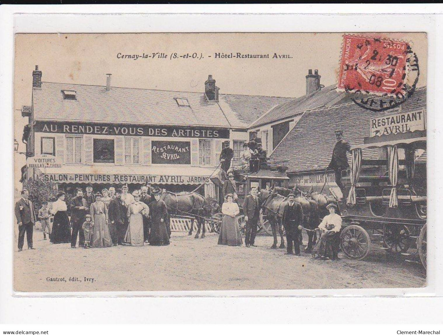 CERNAY-la-VILLE : Hôtel-Restaurant Avril - Très Bon état - Cernay-la-Ville