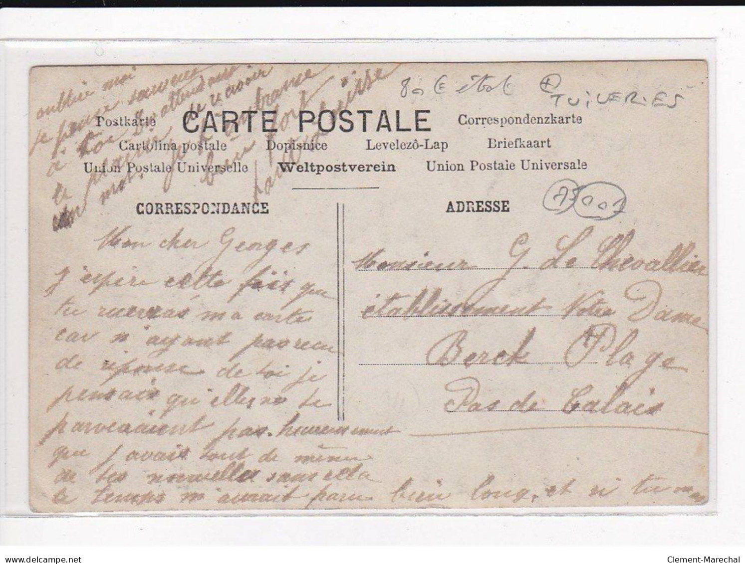 PARIS 1er Arrondissement : Grand Prix De L'Aéro-club De France, Octobre 1908, Vue Générale, Tuileries - état - District 01