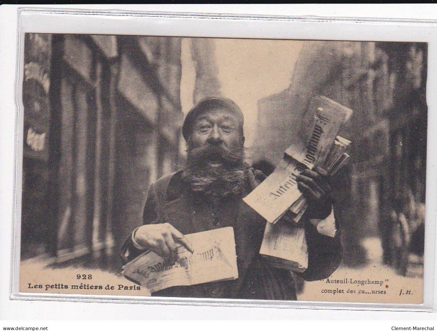 PARIS, Les Petits Métiers J.H, HAUSER : Le Vendeur De Journaux - Très Bon état - Petits Métiers à Paris