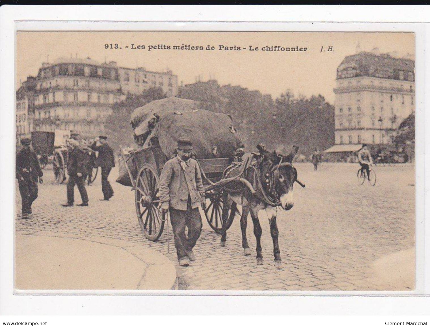 PARIS, Les Petits Métiers J.H, HAUSER : Le Chiffonnier - état - Petits Métiers à Paris