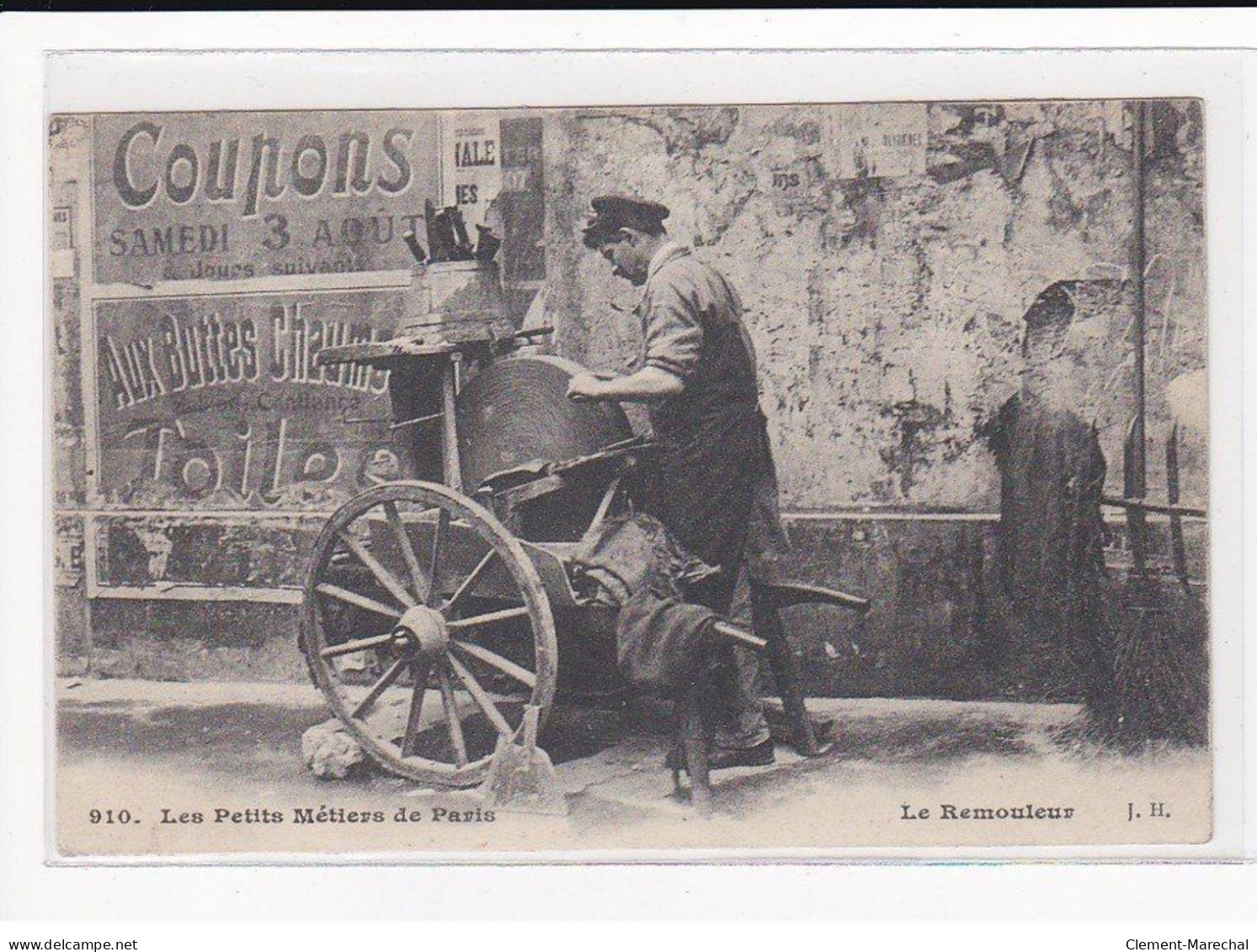 PARIS, Les Petits Métiers J.H, HAUSER : Le Remouleur (traces) - Très Bon état - Straßenhandel Und Kleingewerbe