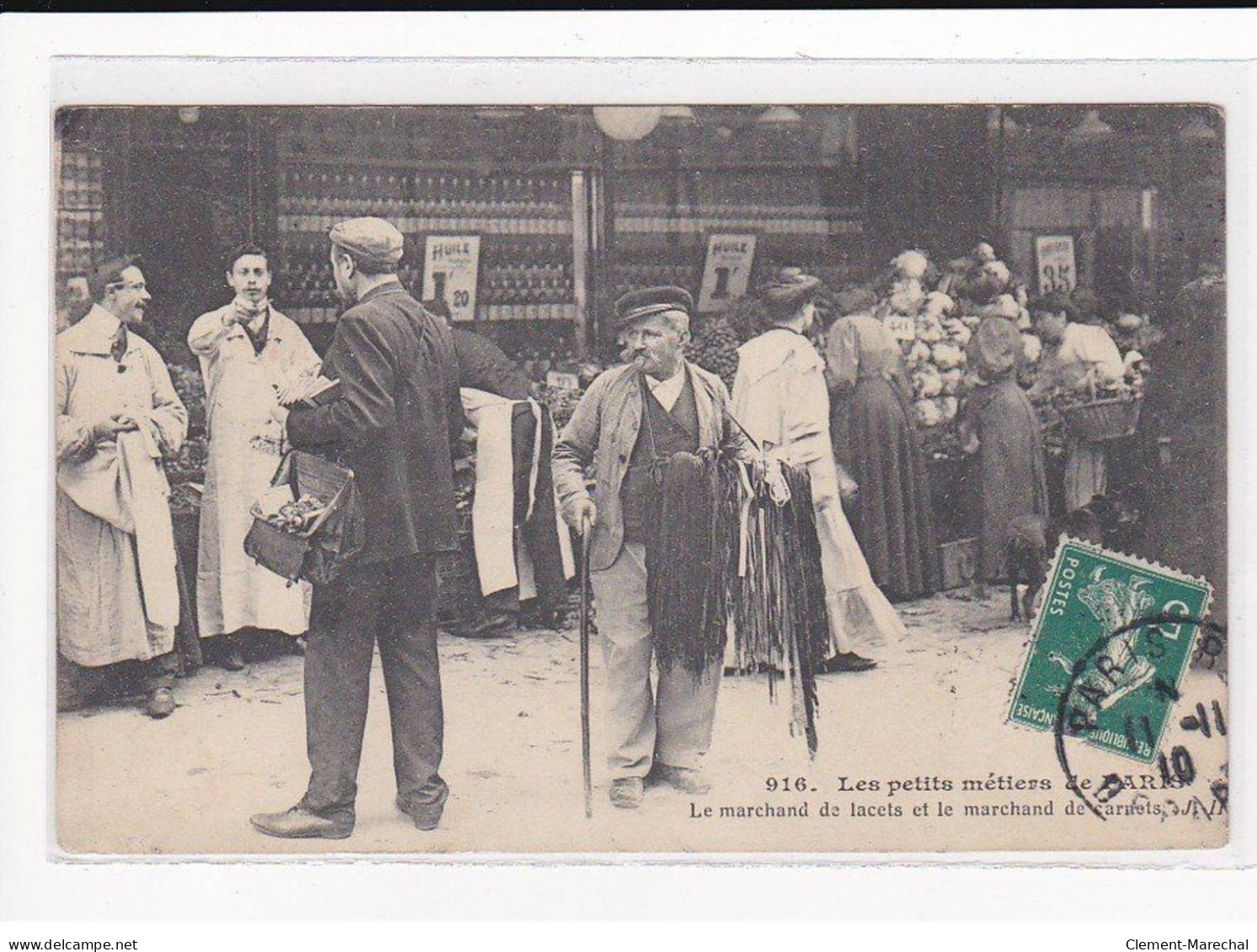 PARIS, Les Petits Métiers J.H, HAUSER : Le Marchand De Lacets Et Le Marchand De Carnets - Très Bon état - Petits Métiers à Paris