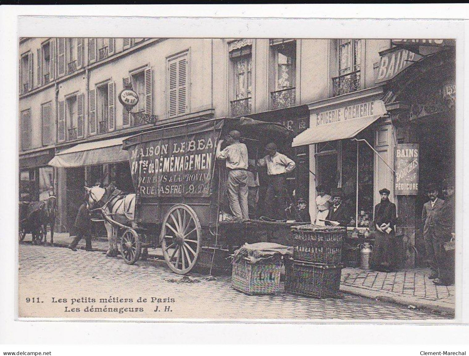 PARIS, Les Petits Métiers J.H, HAUSER : Les Déménageurs - Très Bon état - Straßenhandel Und Kleingewerbe
