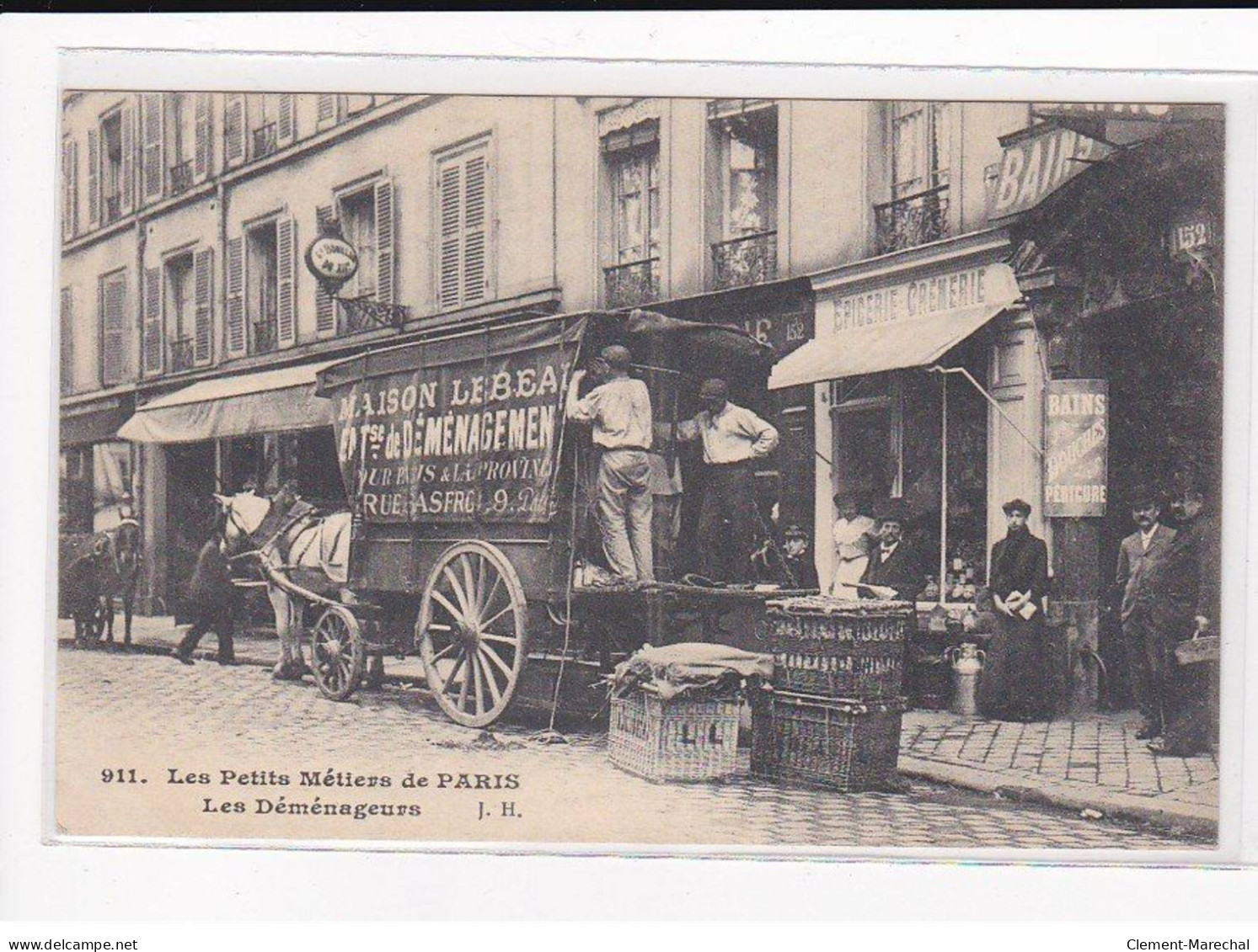 PARIS, Les Petits Métiers J.H, HAUSER : Les Déménageurs - Très Bon état - Petits Métiers à Paris