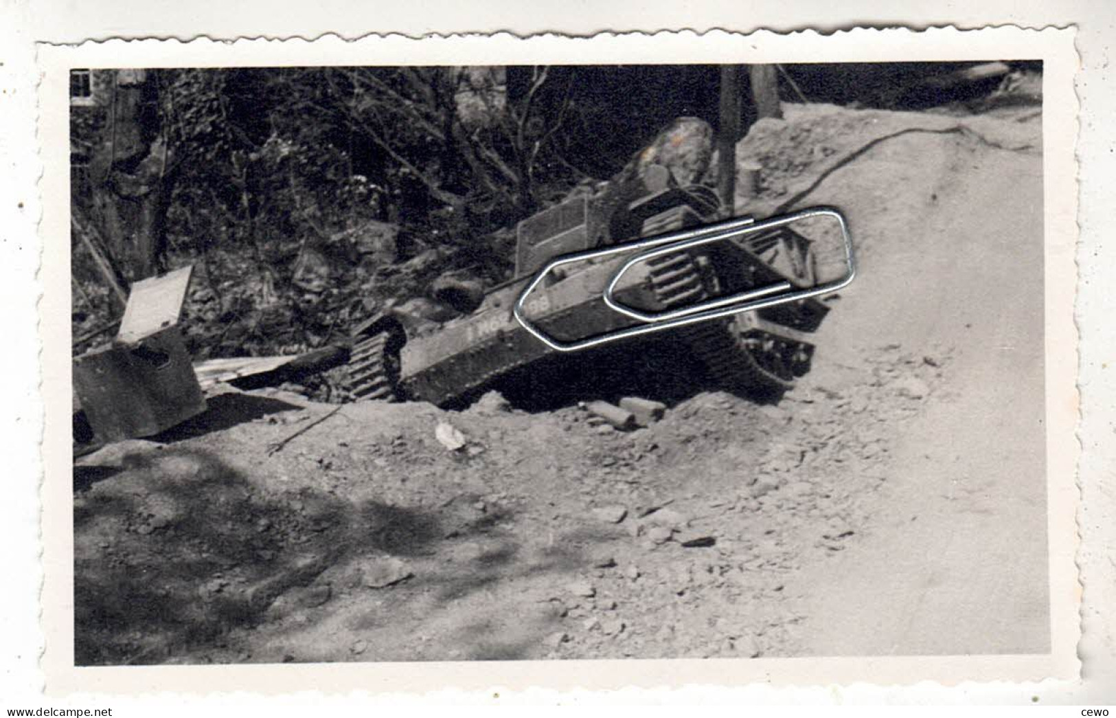 PHOTO GUERRE CHAR TANK EPAVE RENAULT UE  CHAR FRANCE 1940 - War, Military