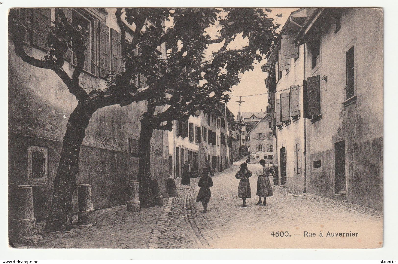 Rue A AUVERNIER - Belle CPA Animée 1915 - Auvernier