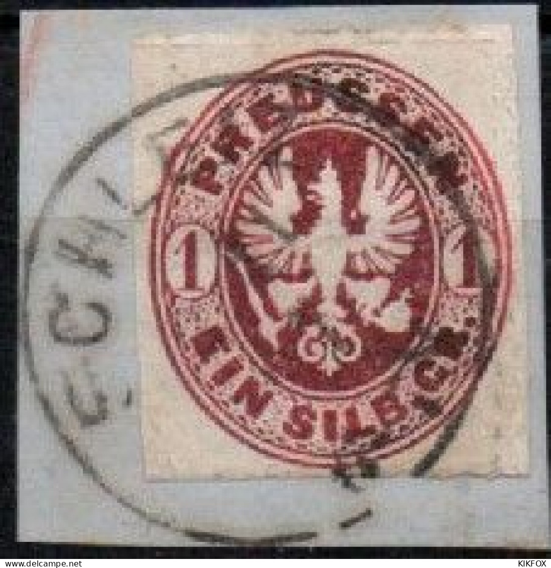 ALTDEUTSCHLAND , PREUSSEN, 1861, MI 16, 1 SGR, PREUSSISCHER ADLER IM OVAL, GESTEMPELT, OBLITERE, - Used