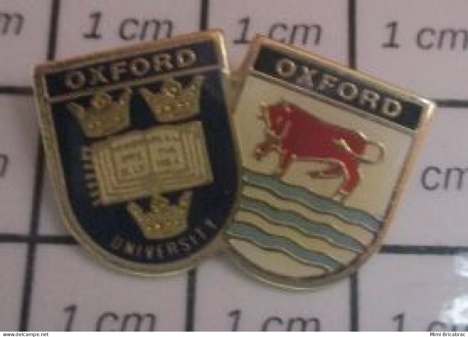 3417 Pin's Pins / Beau Et Rare / ANIMAUX / VACHE TAUREAU ROUGE OXFORD UNIVERSITY BLASON ECUSSON ARMOIRIES - Tiere