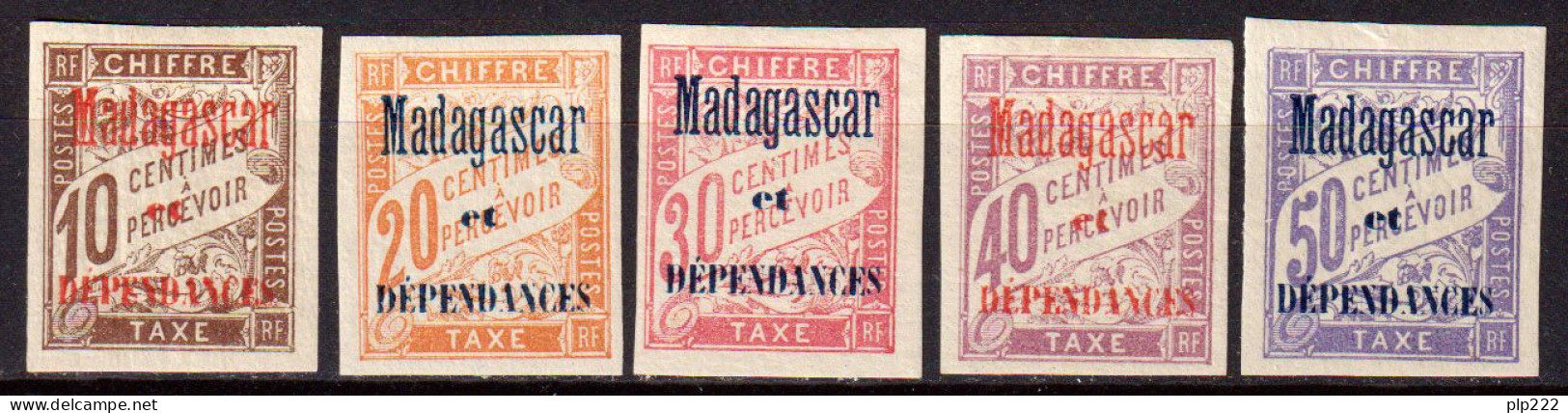 Madagascar 1896 Segnatasse Y.T.2/6 */MH VF/F - Timbres-taxe