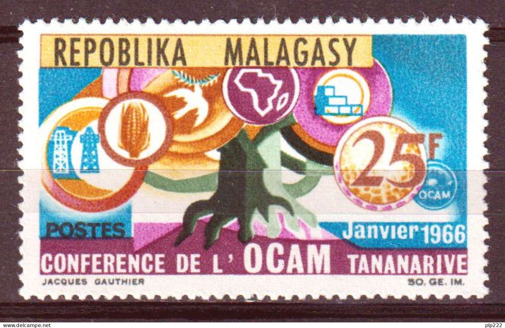 Madagascar 1966 Y.T.424A **/MNH VF - Madagaskar (1960-...)