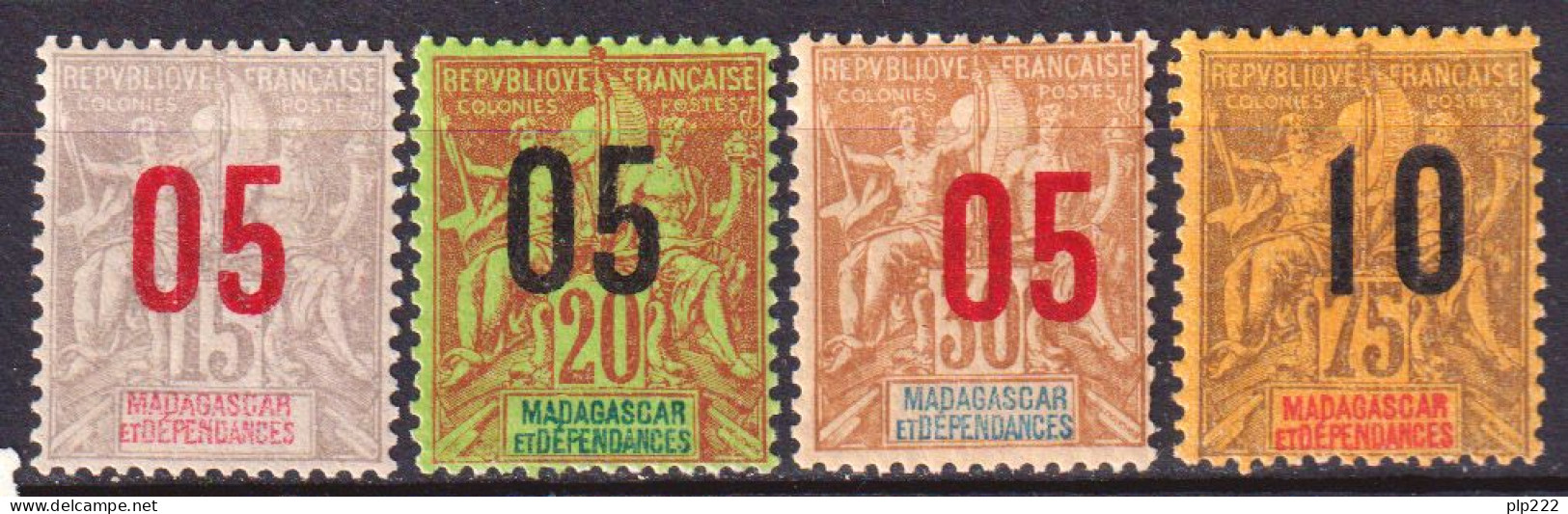 Madagascar 1912 Y.T.111/14 */MH VF/F - Unused Stamps