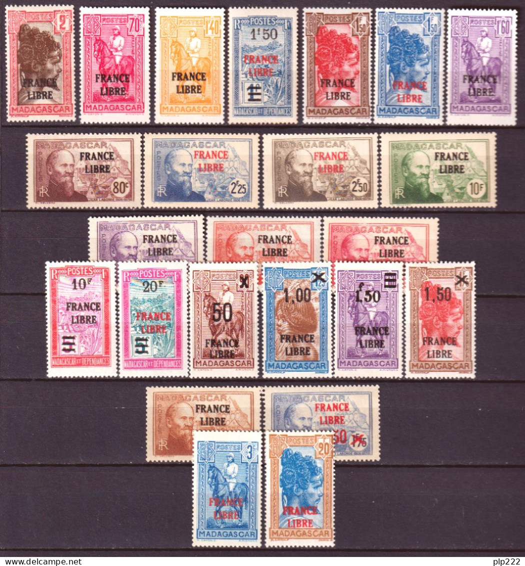 Madagascar 1942 Y.T.242/64 */MH VF/F - Unused Stamps