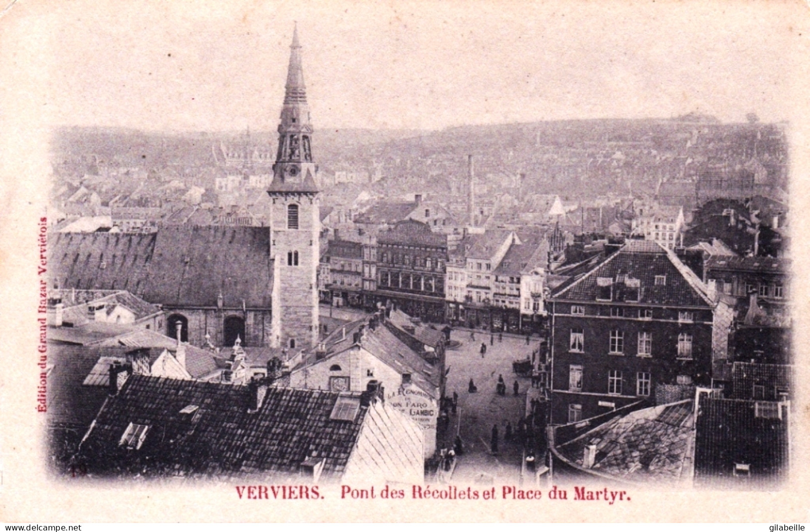 Liege - VERVIERS -   Pont Des Recollets Et Place Du Martyr - Verviers