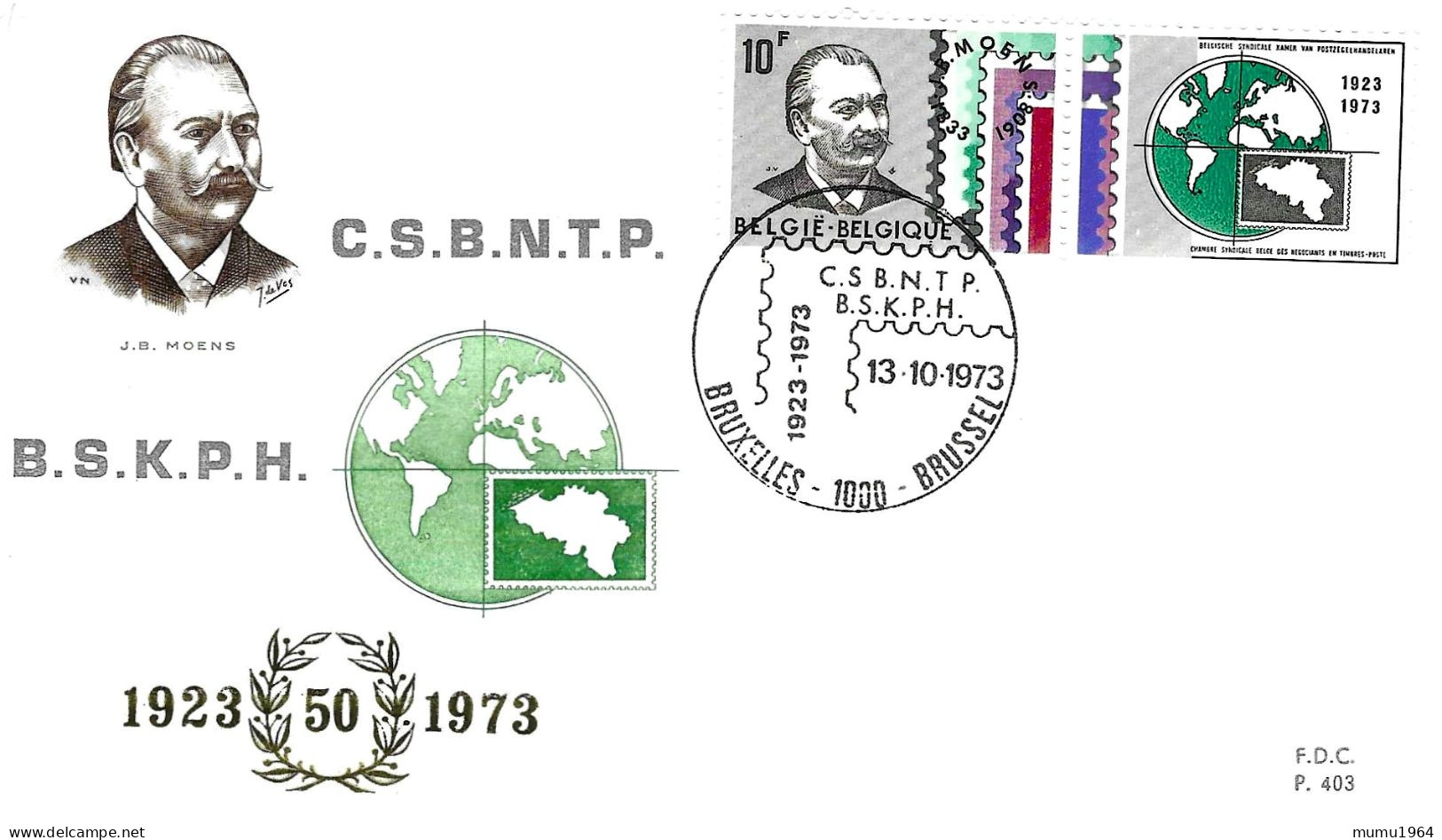 COB - FDC N° 403 - Timbre N° 1687 - 1971-1980