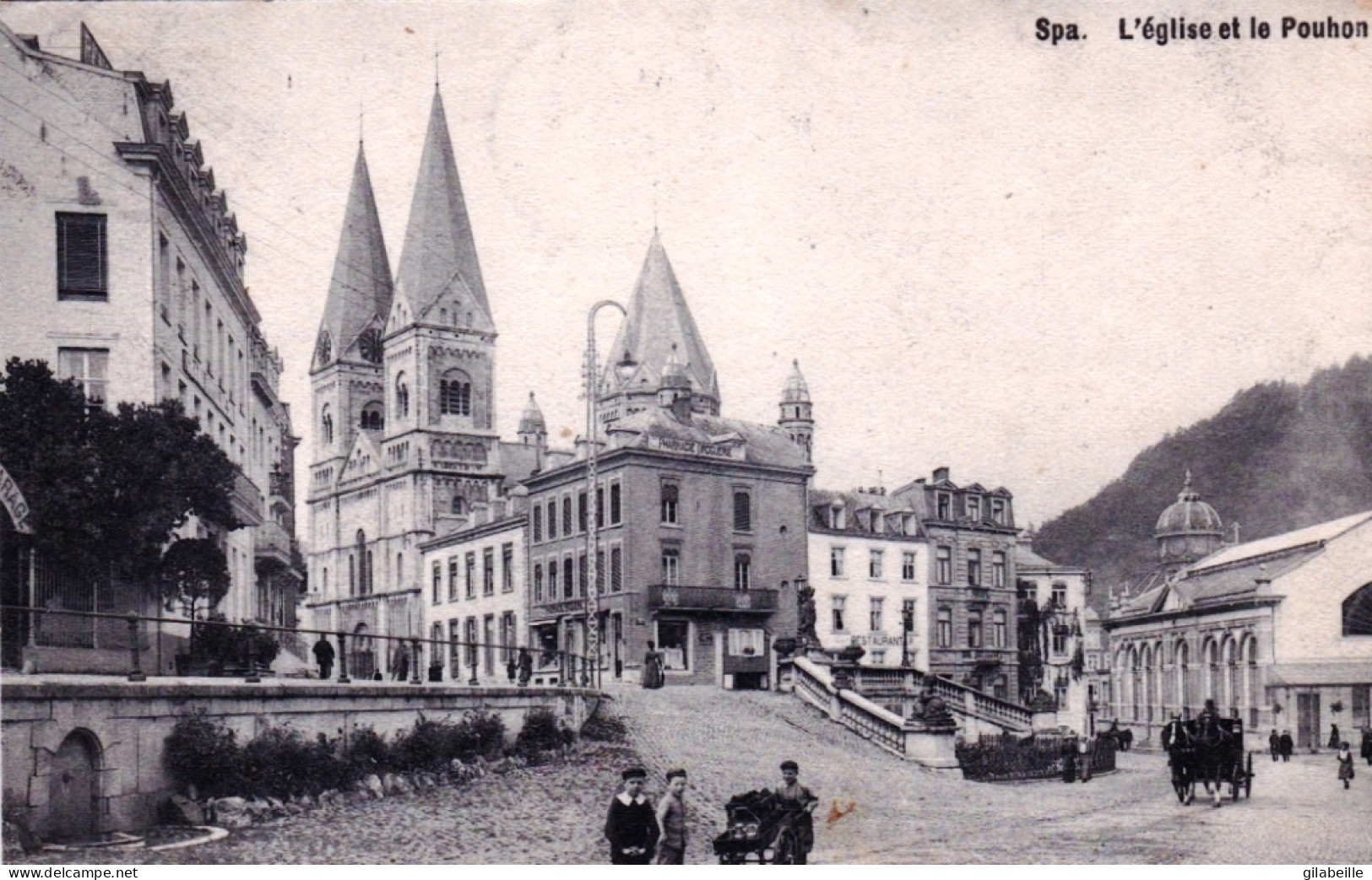 Liege -    SPA - L'église Et Le Pouhon - Spa