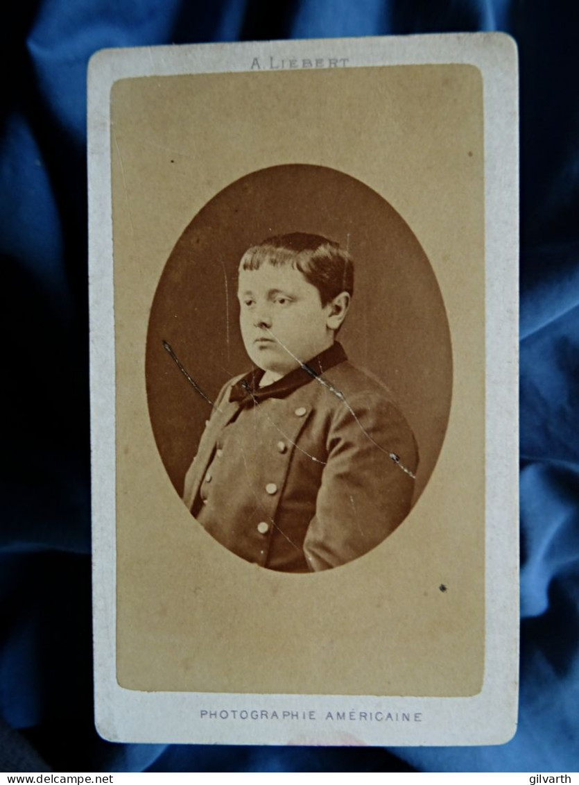 Photo Cdv Liébert, Paris - Jeune Garçon, Pierre Martelet Ca 1875-80 L679 - Antiche (ante 1900)