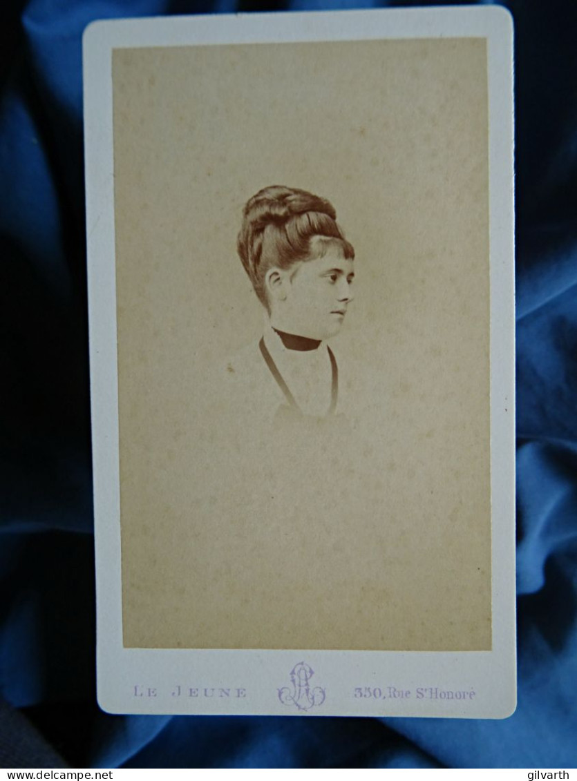 Photo Cdv Le Jeune, Paris - Madeleine Martelet  En 1873 L679 - Antiche (ante 1900)