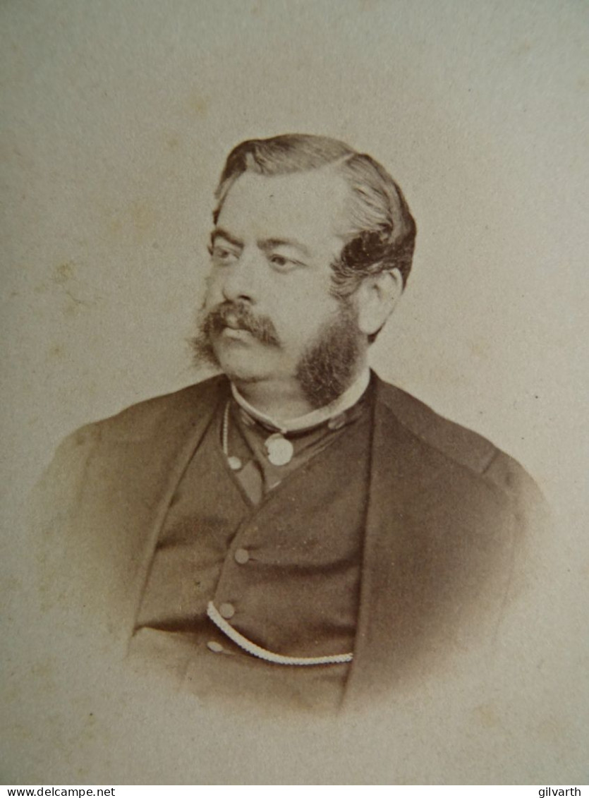 Photo Cdv Erwin, Paris - Joseph Martelet Ingénieur En Chef Des Mines, Portrait Nuage, Second Empire Ca 1865 L679 - Anciennes (Av. 1900)