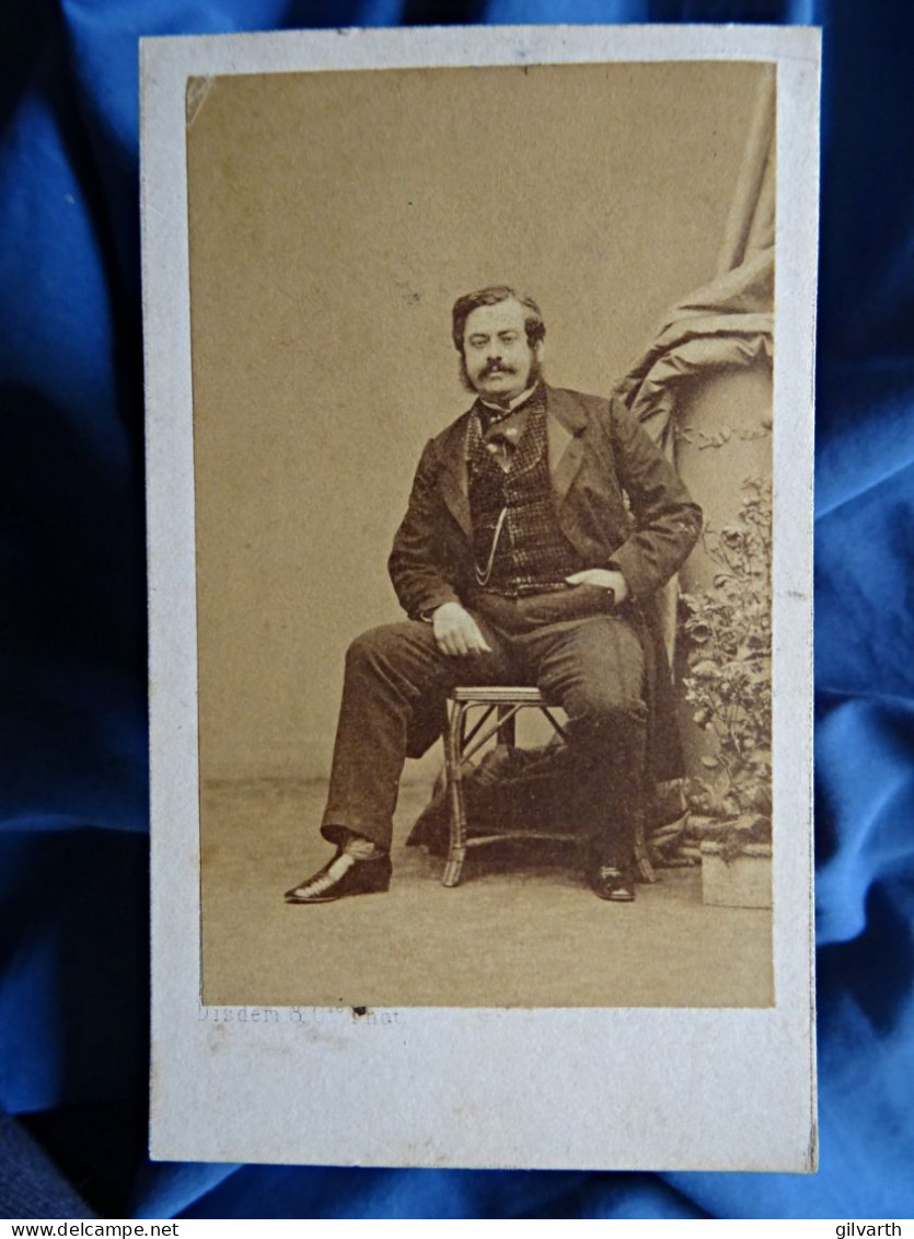 Photo Cdv Disdéri, Paris - Mr Joseph Martelet, Ingénieur En Chef Des Mines, Second Empire Ca 1865 L679 - Alte (vor 1900)