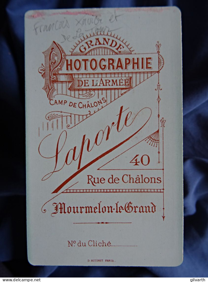 Photo Cdv Laporte, Mourmelon Le Grand - 2 Petits Garçons François-Xavier Et Paul Lacombe De La Tour Ca 1890 L679 - Oud (voor 1900)