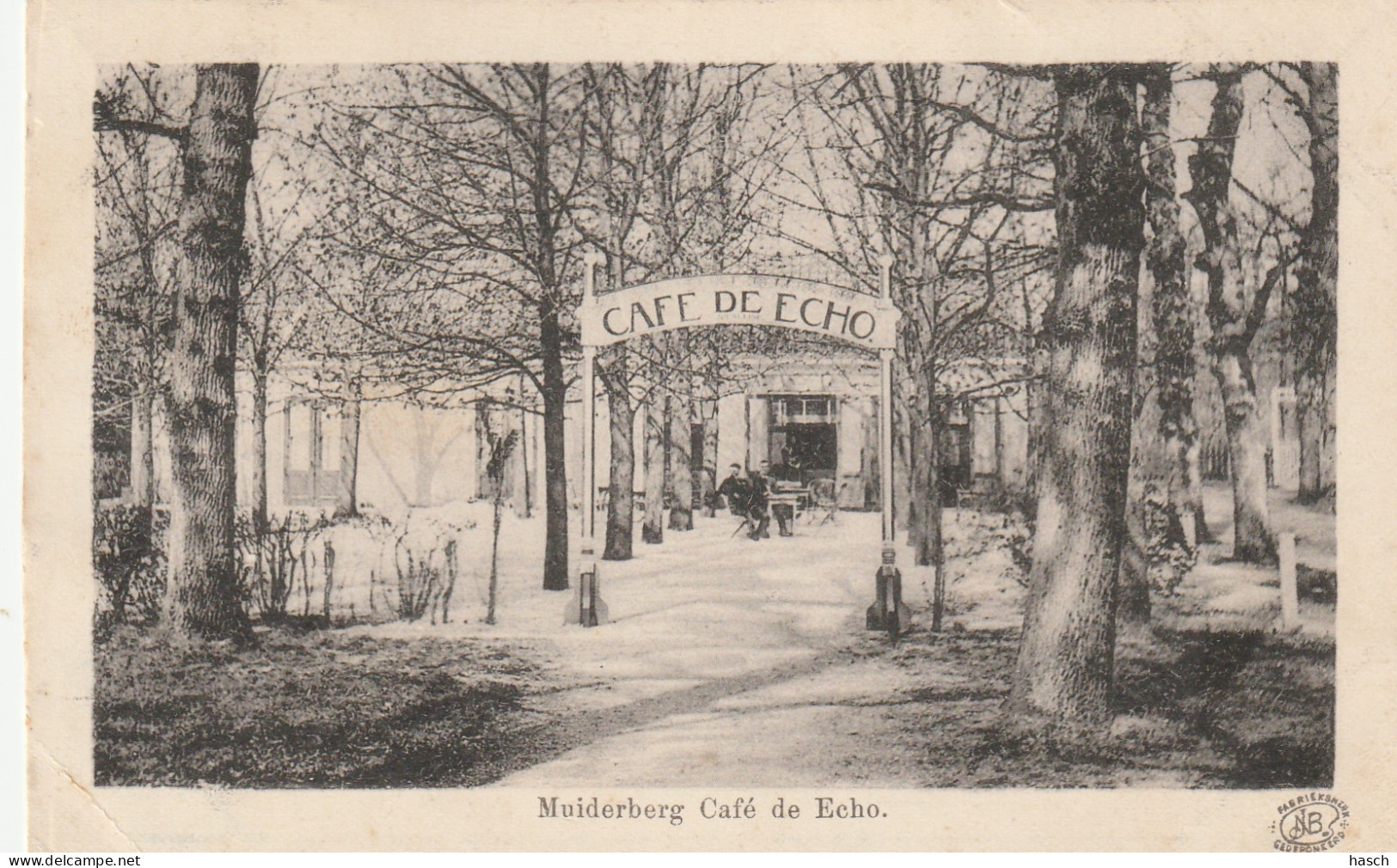 4933 50 Muiderberg, Café De Echo. Rond 1900.  - Sonstige & Ohne Zuordnung