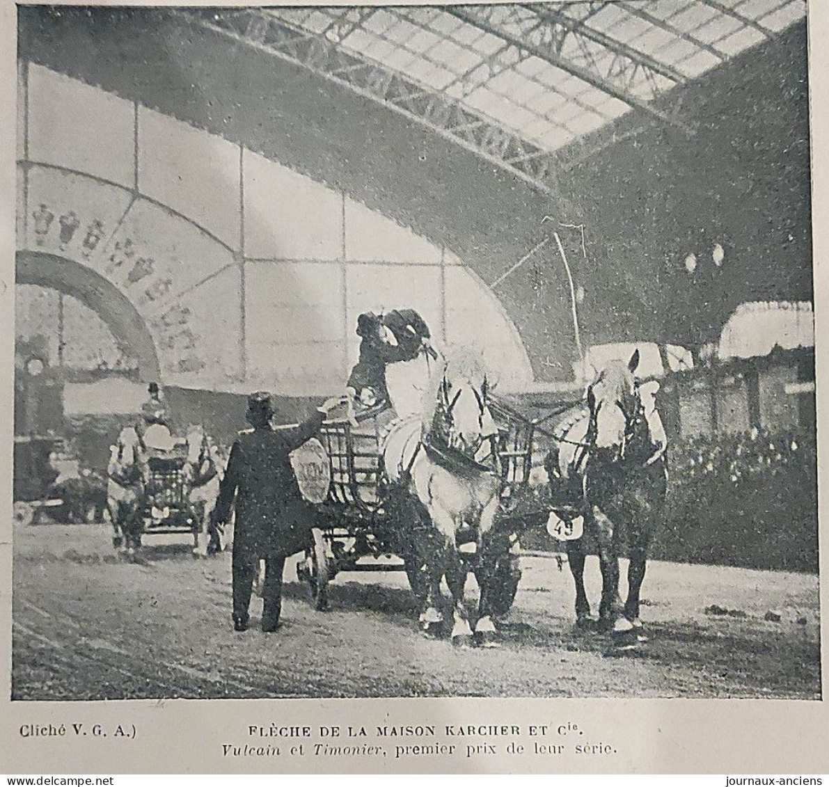 1899 LE CONCOURS HIPPIQUE - LE COMTE DE JEIGNÉ - OMNIBUS FELIX POTIN - MAISON KARCHER ET CIE - LA VIE AU GRAND AIR - Magazines - Before 1900