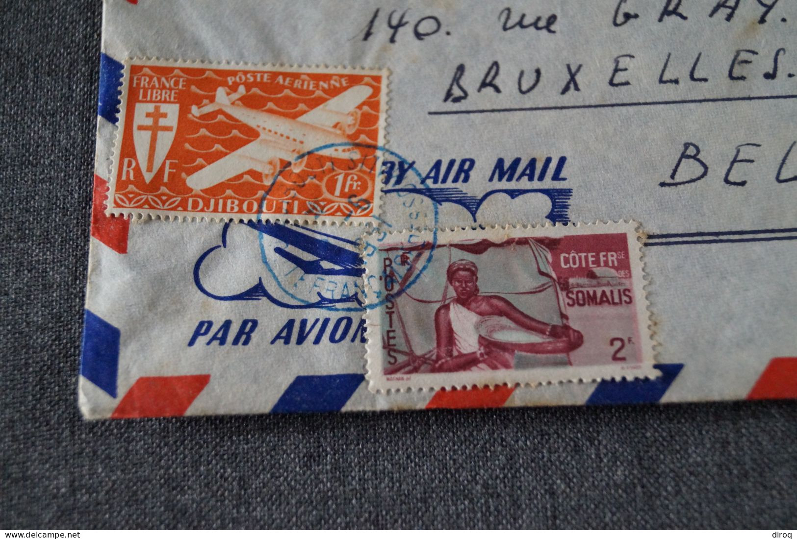 Très Bel Envoi Colonie Française,Djibouti - Belgique,1951courrier, Pour Collection - Ethiopia