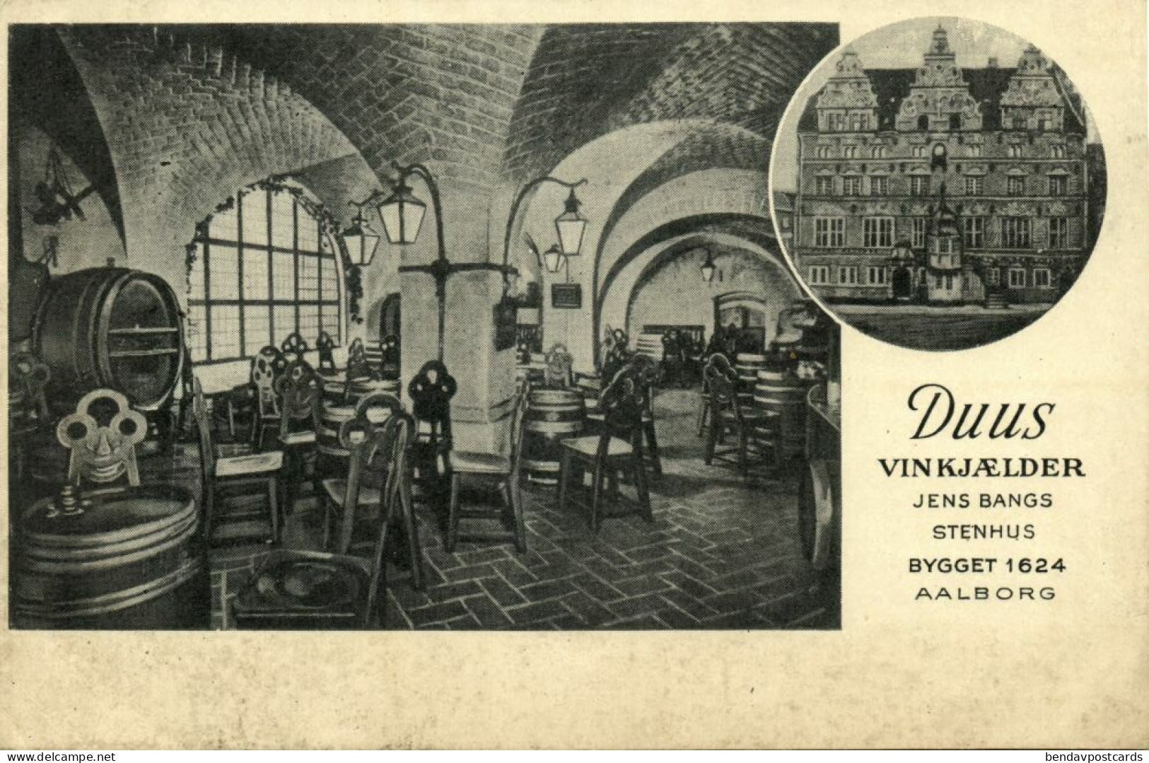 Denmark, AALBORG ÅLBORG, Jens Bangs Stenhus, Duus Vinkælder, Wine Cellar (1930s) - Danemark