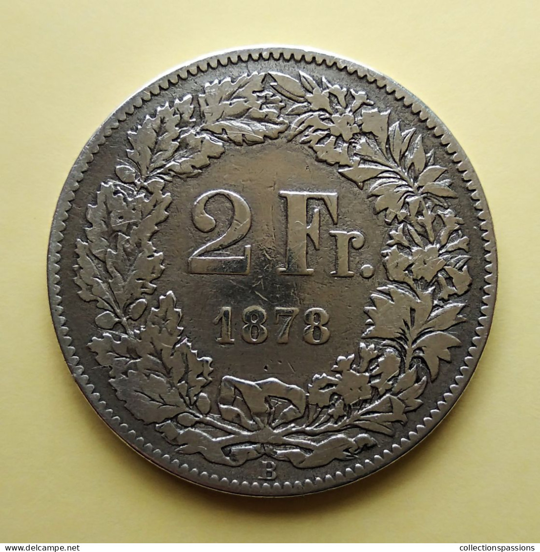 - SUISSE - 2 Francs - 1878 - Argent - - 2 Franken
