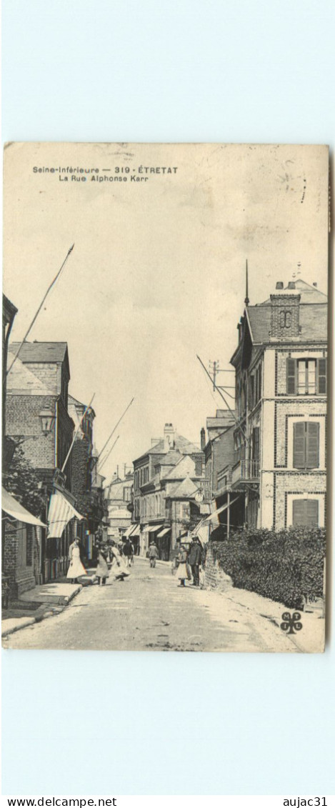 Dép 76 - Etretat - La Rue Alphonse Karr - état - Etretat