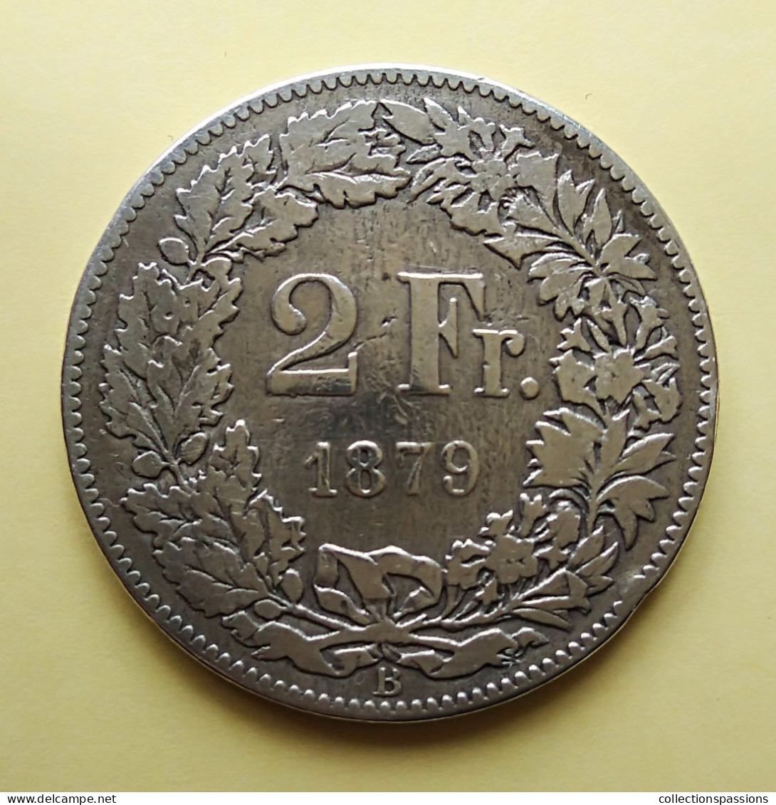 - SUISSE - 2 Francs - 1879 - Argent - - 2 Franken