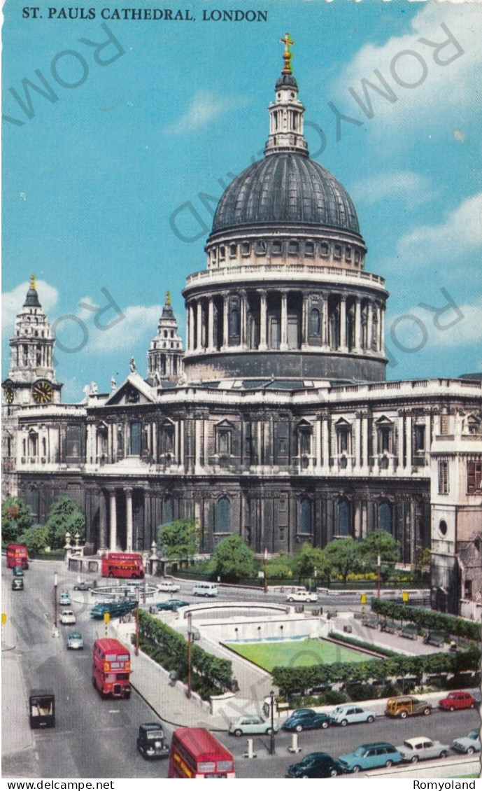 CARTOLINA  C9 LONDON,INGHILTERRA,REGNO UNITO-ST.PAUL'S CATHEDRAL-BOLLO STACCATO,VIAGGIATA 1965 - St. Paul's Cathedral